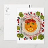 PANCAKE FACE DIETITISCH POSTKARTE (Vorne/Hinten)
