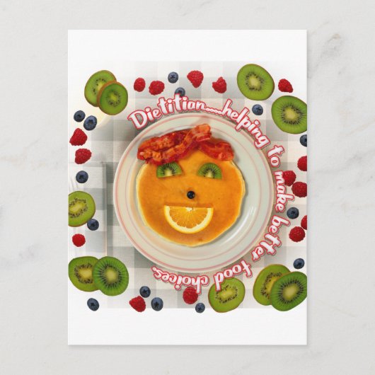 PANCAKE FACE DIETITISCH POSTKARTE (Vorderseite)