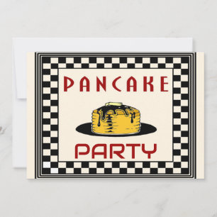 Pancake Frühstück Einladungen, Vintager Stil Einladung