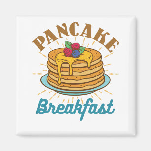 Pancake Frühstück Vintag Pancakes Lover Magnet