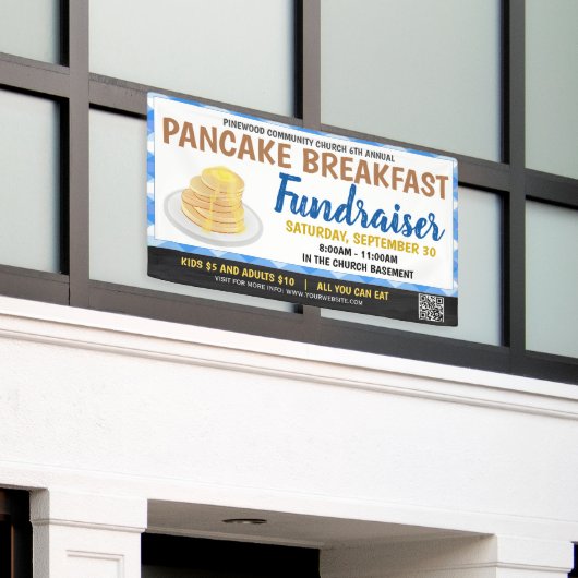 Pancake Fundraiser Banner (Äußeres Gebäude)