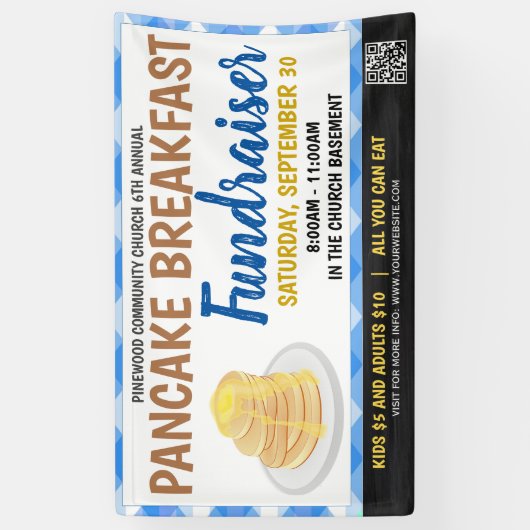 Pancake Fundraiser Banner (Vertikal)