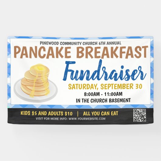 Pancake Fundraiser Banner (Horizontal)