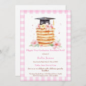 Pancake Graduation Breakfast Celebration  Einladung (Vorne/Hinten)