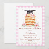 Pancake Graduation Breakfast Celebration  Einladung (Vorne/Hinten)