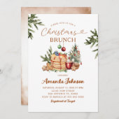 Pancake Hot Cocoa Feiertag Weihnachtsfest Brunch Einladung (Vorne/Hinten)