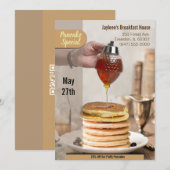 Pancake House Flyer Einladung (Vorne/Hinten)