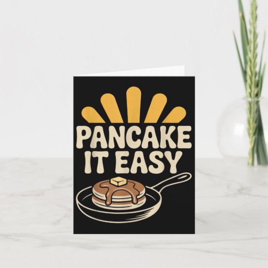 Pancake it Easy Funny Breakfast Brunch Pancake Karte (Vorderseite)