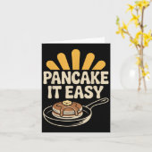 Pancake it Easy Funny Breakfast Brunch Pancake Karte (Gelbe Blume)
