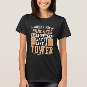 Pancake Kinder ein ganzer Stapel von Pfannkuchen m T-Shirt