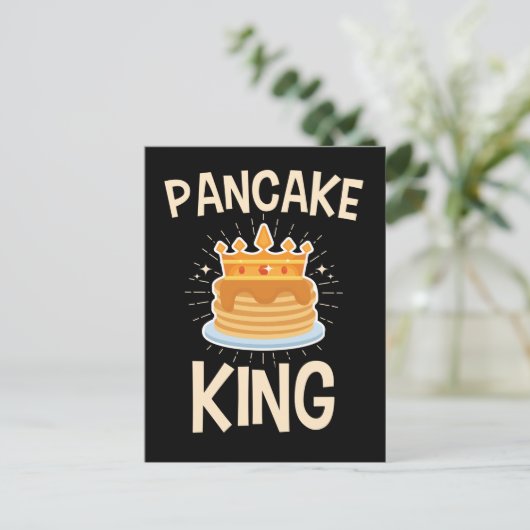 Pancake King Postkarte (Stehend Vorderseite)