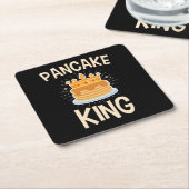 Pancake King Rechteckiger Pappuntersetzer (angewinkelt)