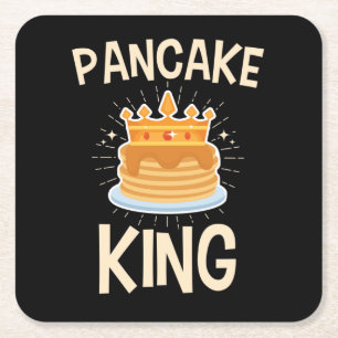 Pancake King Rechteckiger Pappuntersetzer
