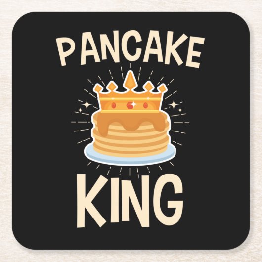 Pancake King Rechteckiger Pappuntersetzer (Vorderseite)