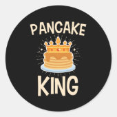 Pancake King Runder Aufkleber (Vorderseite)