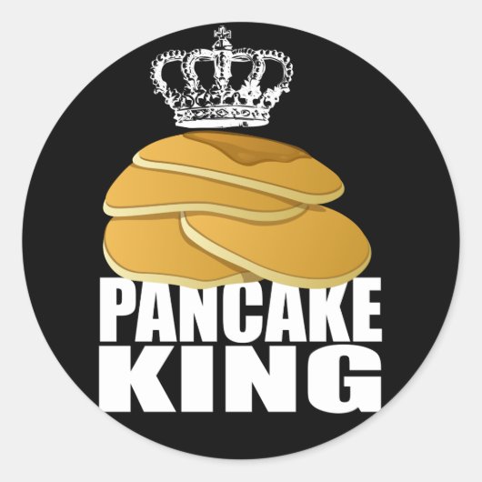 Pancake King Runder Aufkleber (Vorderseite)