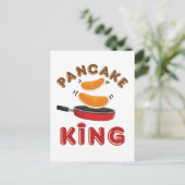 Pancake King Samstag Morgen Pancakes Postkarte (Stehend Vorderseite)