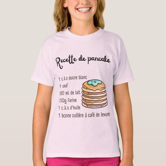 Pancake Konditorei Rezept Kinder Teens Backen T -  T-Shirt (Vorderseite)