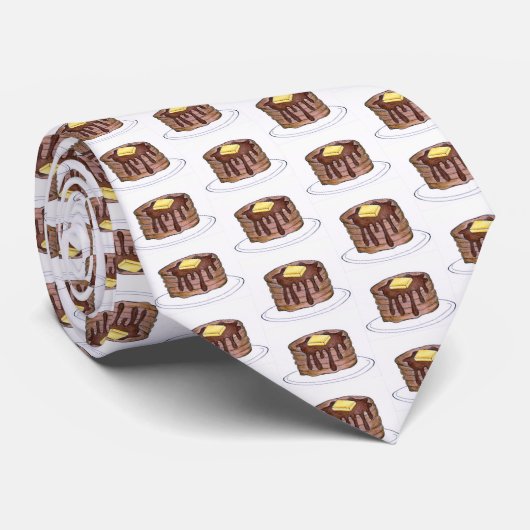 Pancake Kurz Stack Flapjack Syrup Butter Feinschme Krawatte (Gerollt)