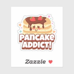 Pancake Lover Addict Niedliches Design Aufkleber