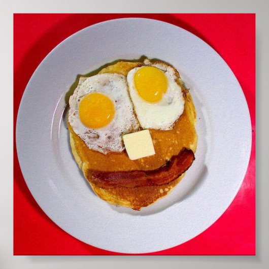 Pancake-lustiges Gesicht Poster (Vorne)