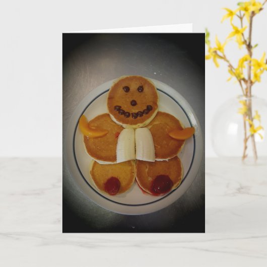 "Pancake Man" Danke Karte (Gelbe Blume)