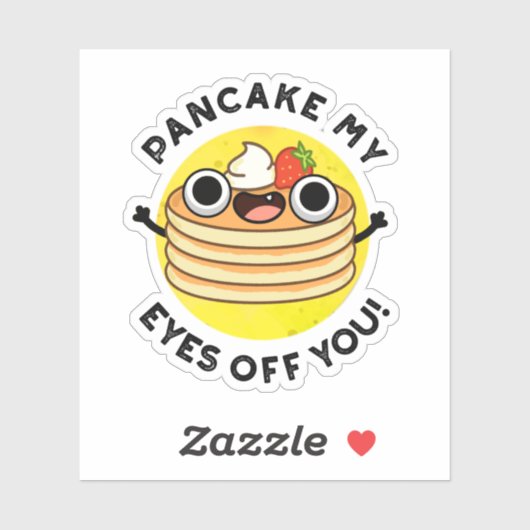 Pancake meine Augen vor dir lustigen Fastfood Puff Aufkleber (Blatt)