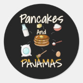 Pancake Pajama Geschenk Runder Aufkleber (Vorderseite)
