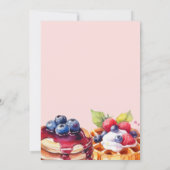 Pancake | Pajama-Party | Pink Girl's Birthday Einladung (Rückseite)