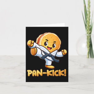 Pancake Pan Karate Taekwondo Kick Boys Girl Karte
