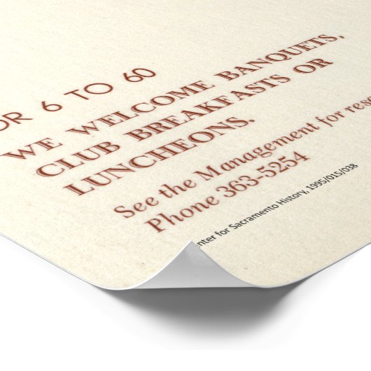 Pancake Parade Menu Poster (Ecke)