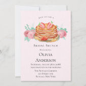 Pancake Pink und Mint Bridal Brunch Einladung (Vorderseite)