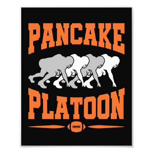 Pancake Platoon Football Offensive Line Lineman Fotodruck (Vorne)