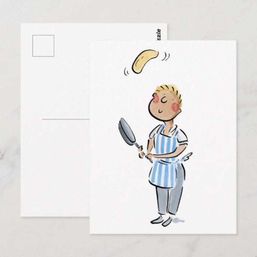 Pancake Postkarte (Vorne/Hinten)