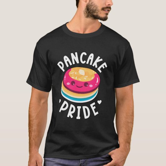 Pancake Pride Lgbtq Pan Panual Awareness T-Shirt (Vorderseite)