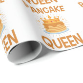 Pancake Queen Women Samstag Morgen Pancakes Geschenkpapier (Rolleneckpunkt)