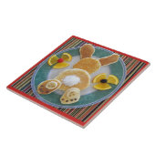 Pancake Rabbit Breakfast Designer Tile Trivet Fliese (Seite)
