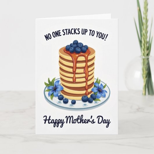 Pancake-Stack-Muttertagskarte Karte (Vorderseite)