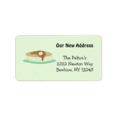 Pancake Stack - unsere neue Adresse Adressaufkleber (Vorne)
