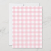 Pancake Strawberry Gingham Baby Brunch Babydusche Einladung (Rückseite)