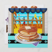 Pancake Supper - Fett Dues - Shrove Tues Einladung (Vorne/Hinten)