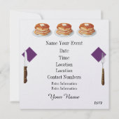 Pancake Supper - Fett Dues - Shrove Tues Einladung (Rückseite)