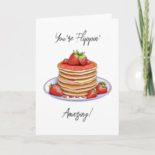 Pancake Themed Geburtstag Karte (Vorderseite)