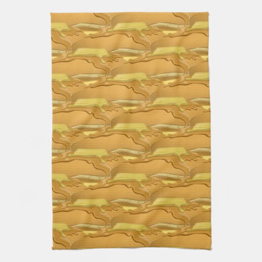 Pancake und Ahornsirup niedlich Geschirrtuch (Vertikal)