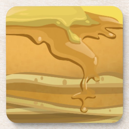 Pancake und Ahornsirup niedlich Getränkeuntersetzer (Vorderseite)