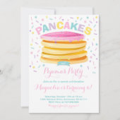 Pancake und Pajamas Geburtstag Einladung PJs Party (Vorderseite)