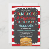 Pancake und Pajamas Geburtstag Einladung PJs Party (Vorderseite)