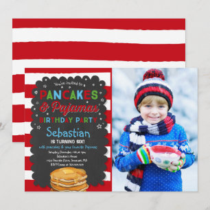Pancake und Pajamas Geburtstag Einladung PJs Party