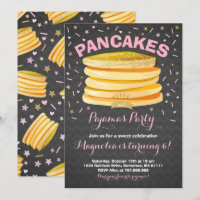 Pancake und Pajamas Geburtstag Einladung PJs Party