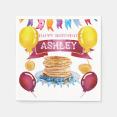 Pancake und Pajamas zum Geburtstag Serviette (Vorderseite)